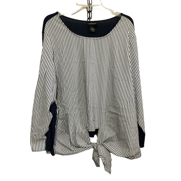 Lane Bryant Size 22/24 Blouse Tie Front Accent - Picture 7 of 13